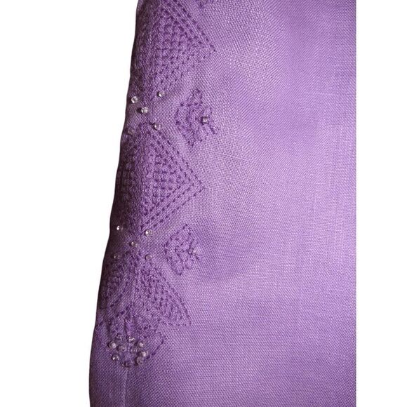 Liz Claiborne Livvy Petite Linen Cropped Pants Sz 6P - Picture 4 of 8